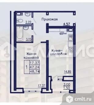 2-комнатная квартира 47,6 кв.м. Фото 18.