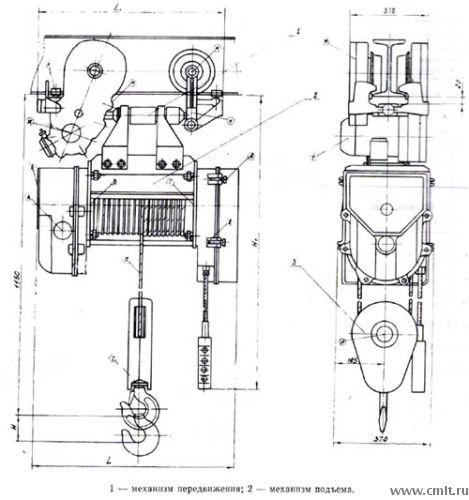 Таль электрическая канатная тэ-200 511. Фото 1.
