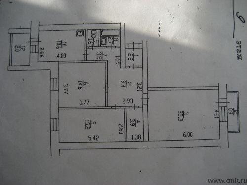 Проспект труда, 151 3 комнатная квартира в Воронеже. Фото 1.
