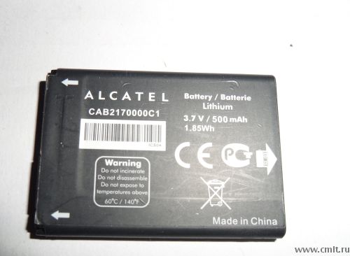 Аккумулятор Alkatel cab2170000c1 500mAh. Фото 1.