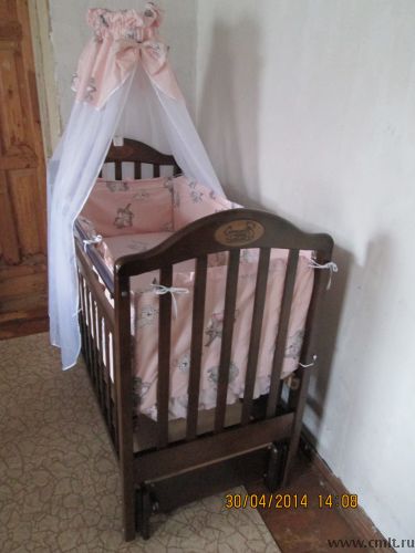 Качественная кроватка маятник Наша мама. Фото 1.