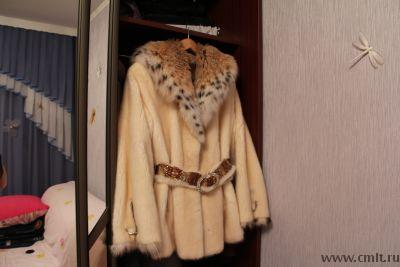 Норковая шуба с рысью. Фото 1.