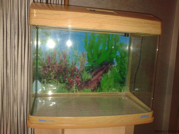 Аквариум Jebo-R362 100 л, с оборудованием, цв. бук. Фото 1.