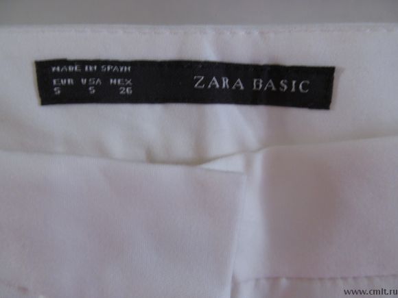 белые брюки zara