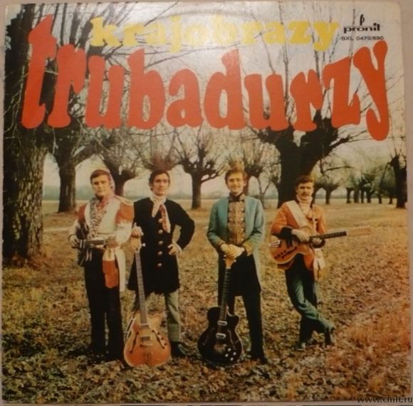 Грампластинка (винил). Trubadurzy. Krajobrazy. Запись 1968. Pronit, 1971. SXL 0470/530. Польша.. Фото 1.