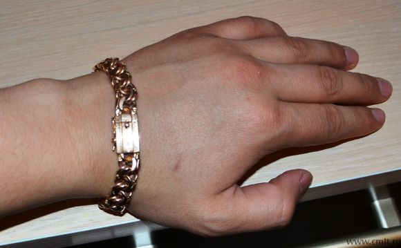 Продам золотой мужской браслет. Фото 1.