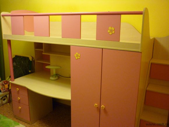 Кровать-чердак детская "Пикник". Фото 1.