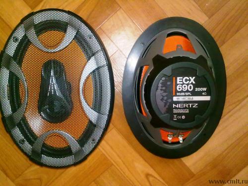 Колонки Hertz-ECX-690 автомобильные 15х22.5 см, овальные. Фото 1.
